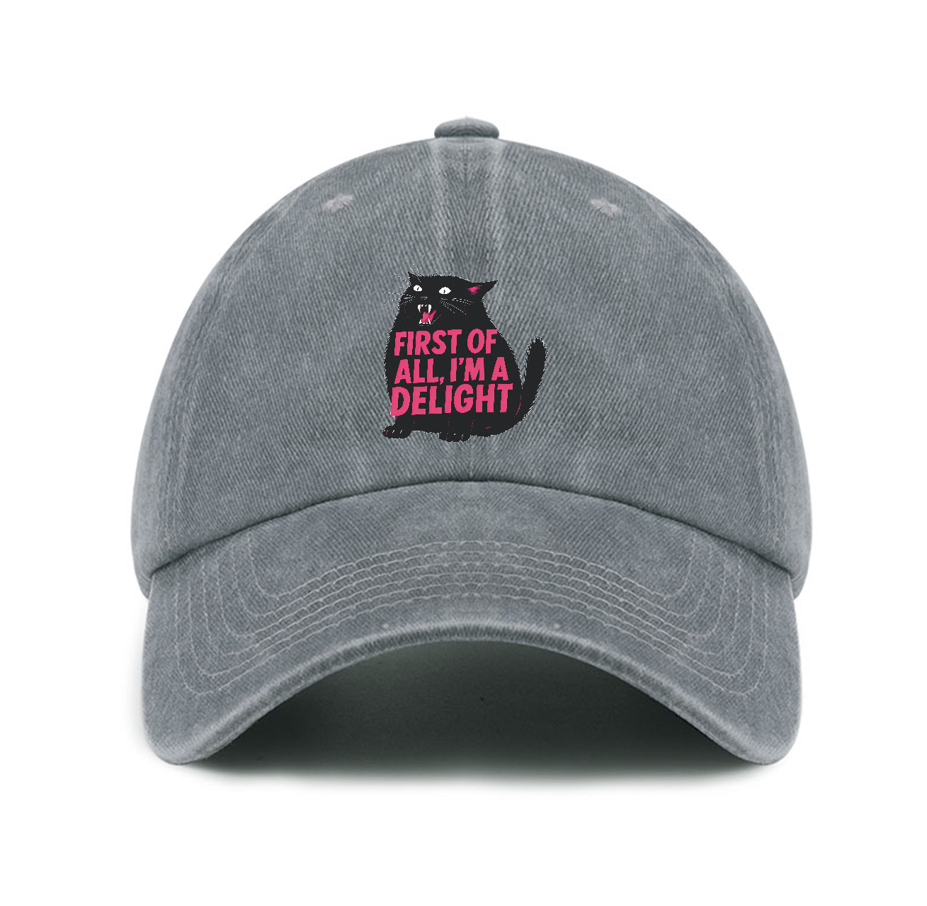 Purplehecate First Of All I'm A Delight Cat Baseball Cap