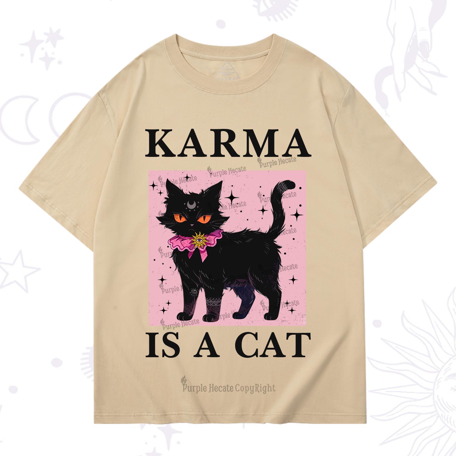Purplehecate Karma Is A Cat T-Shirt