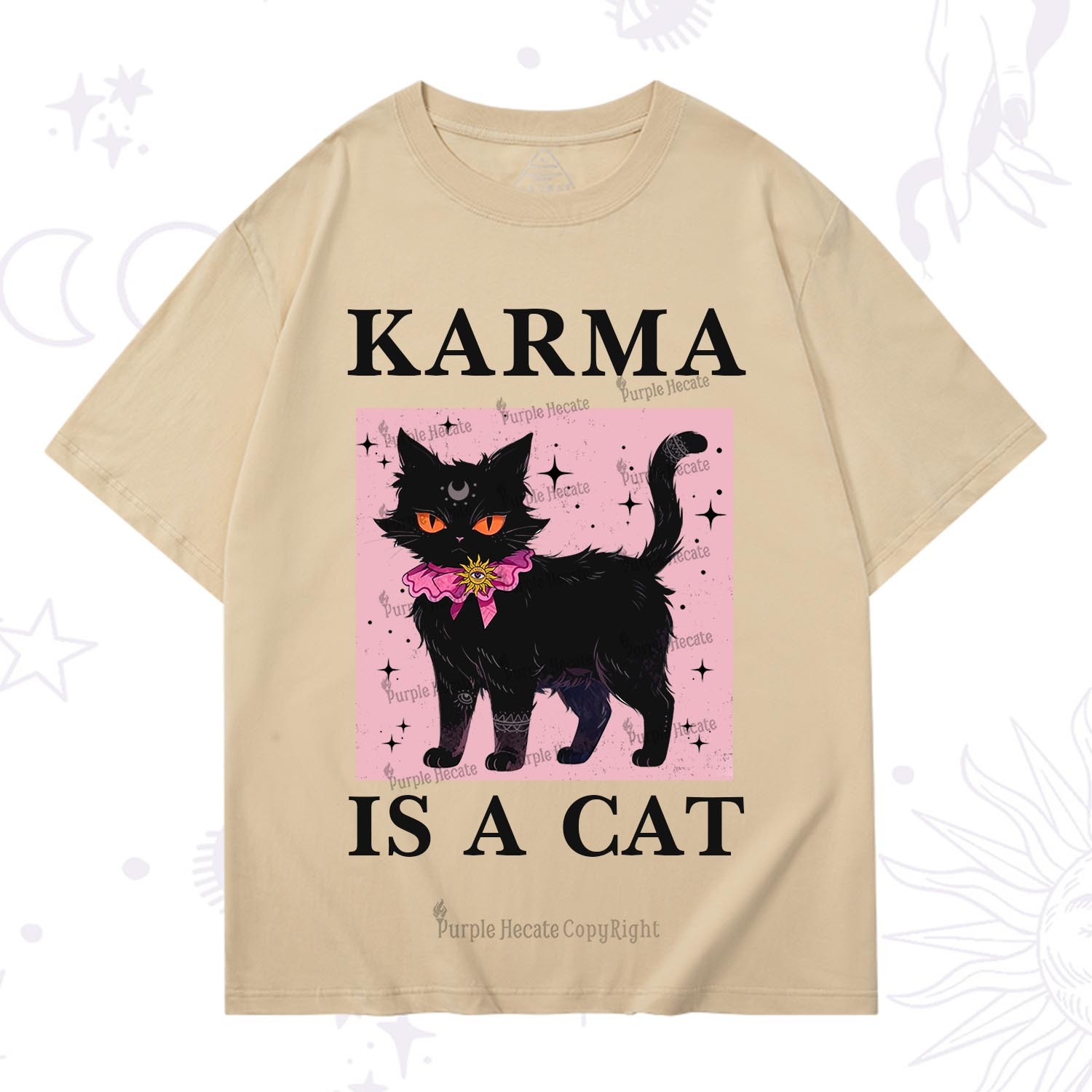 Purplehecate Karma Is A Cat T-Shirt