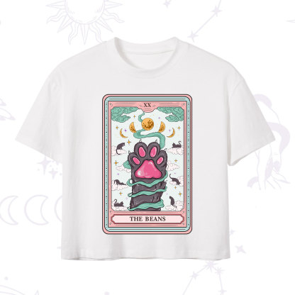 Purplehecate The Beans Cat Tarot Crop T-Shirt