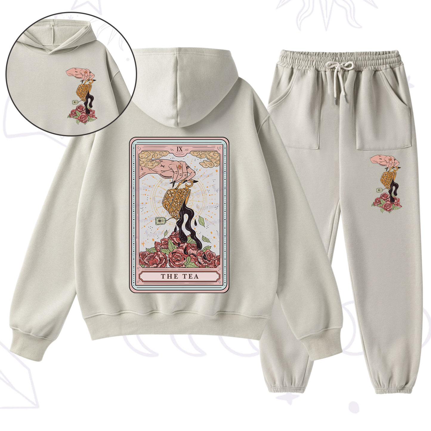 Purplehecate The Tea Food Tarot Fleece Hoodie Suit