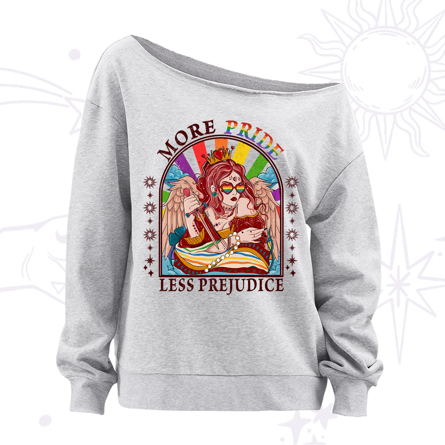 Purplehecate More Pride Less Prejudice Off The Shoulder Sweatshirt