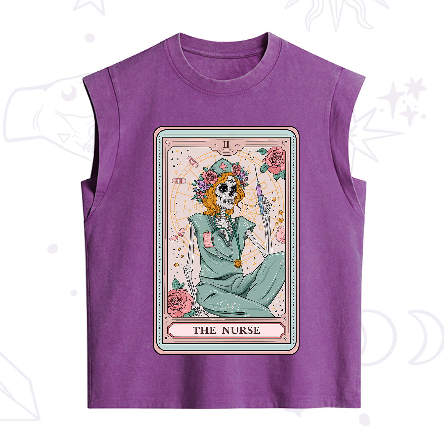 Purplehecate The Nurse Tarot Vintage Washed Tank