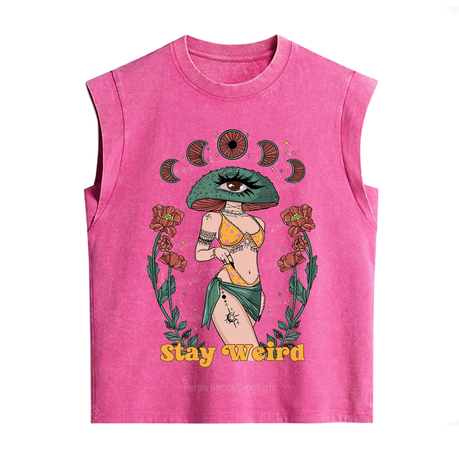Purplehecate Stay Weird Vintage Washed Tank