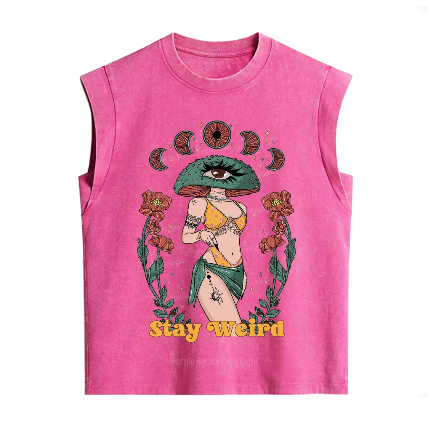 Purplehecate Stay Weird Vintage Washed Tank