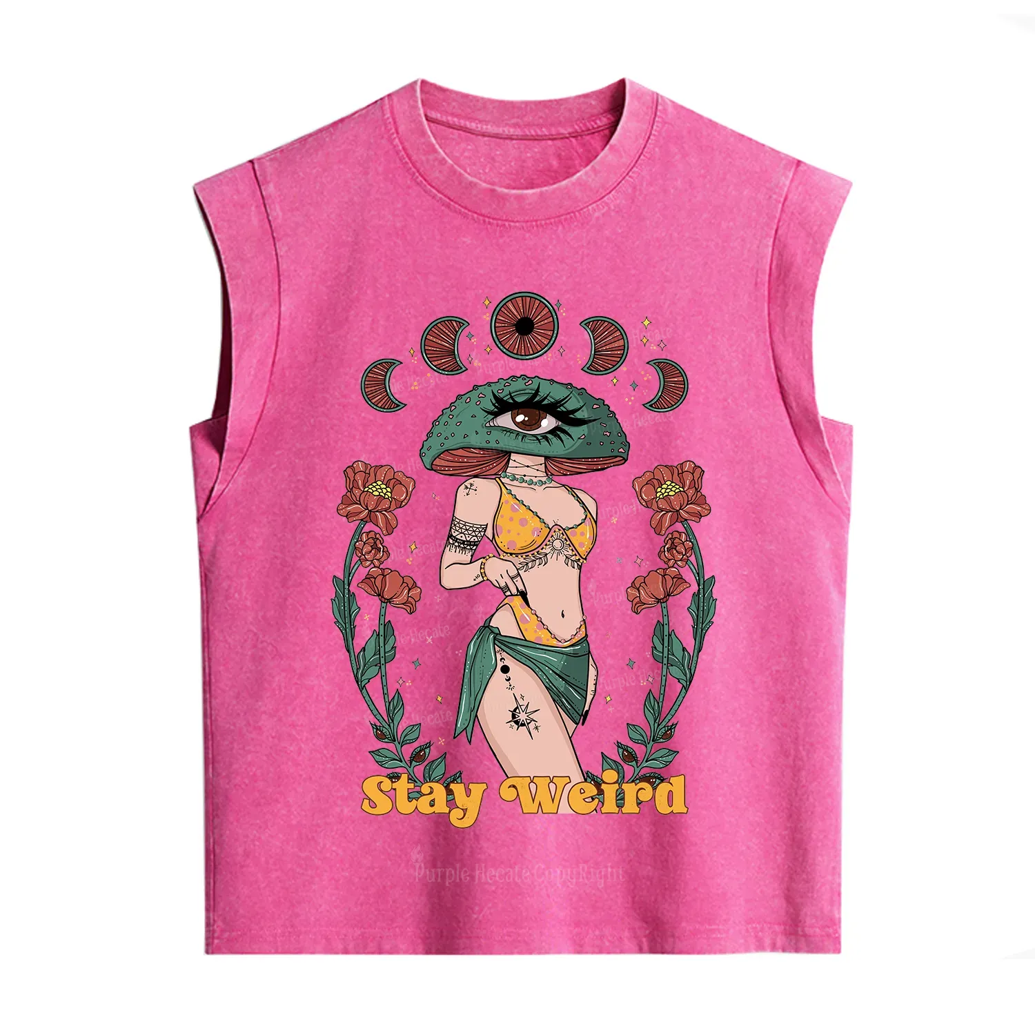 Purplehecate Stay Weird Vintage Washed Tank