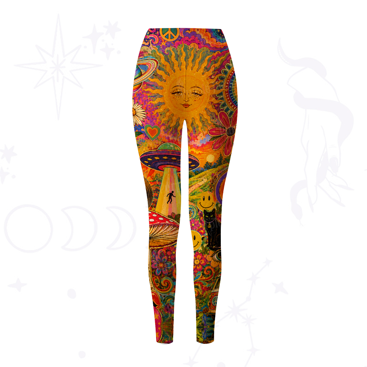 Purplehecate Psychedelic Sun Alien Trip Yoga Pants