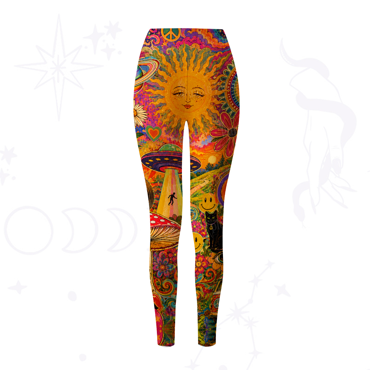 Purplehecate Psychedelic Sun Alien Trip Yoga Pants