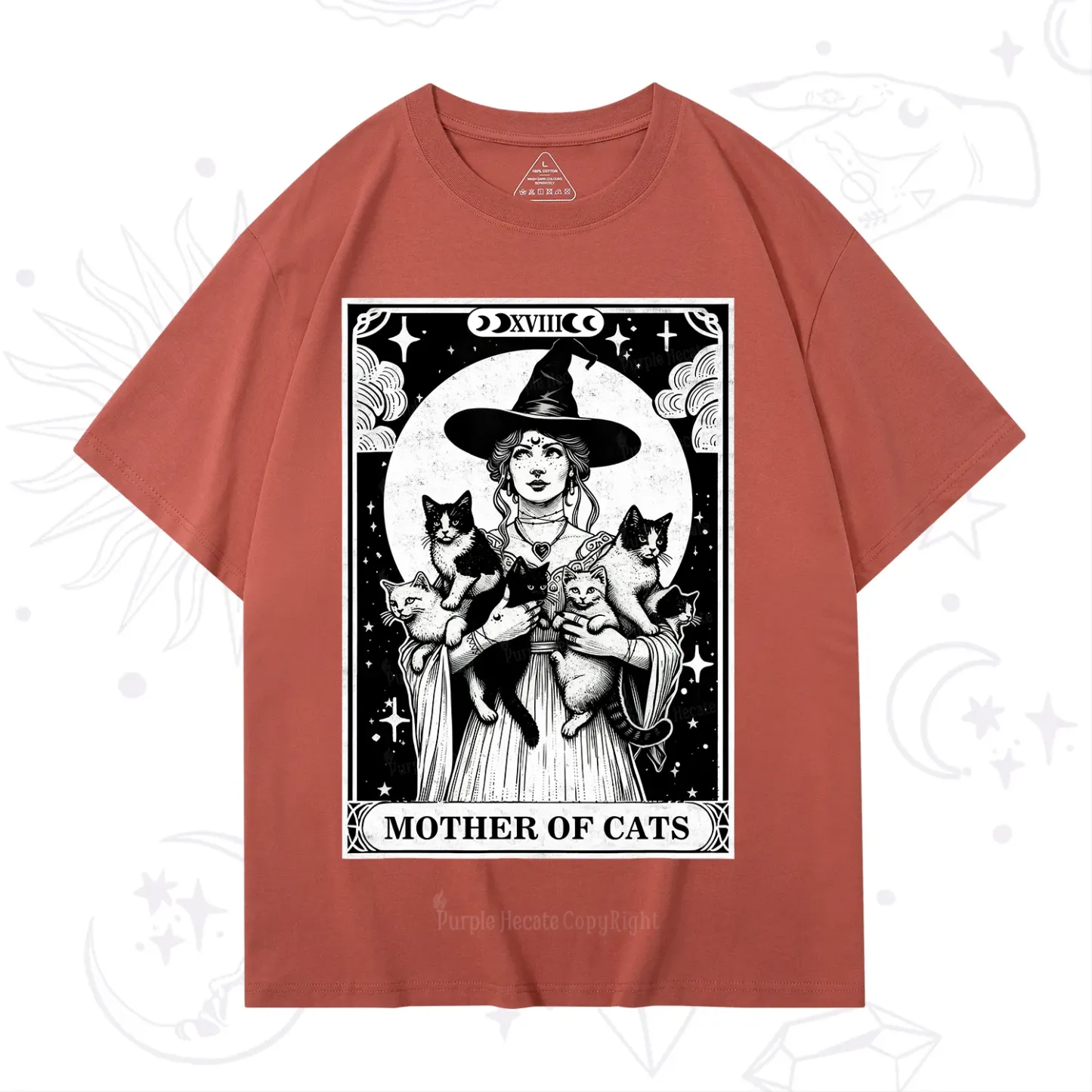 Purplehecate The Mother of Cats Tarot T-Shirt