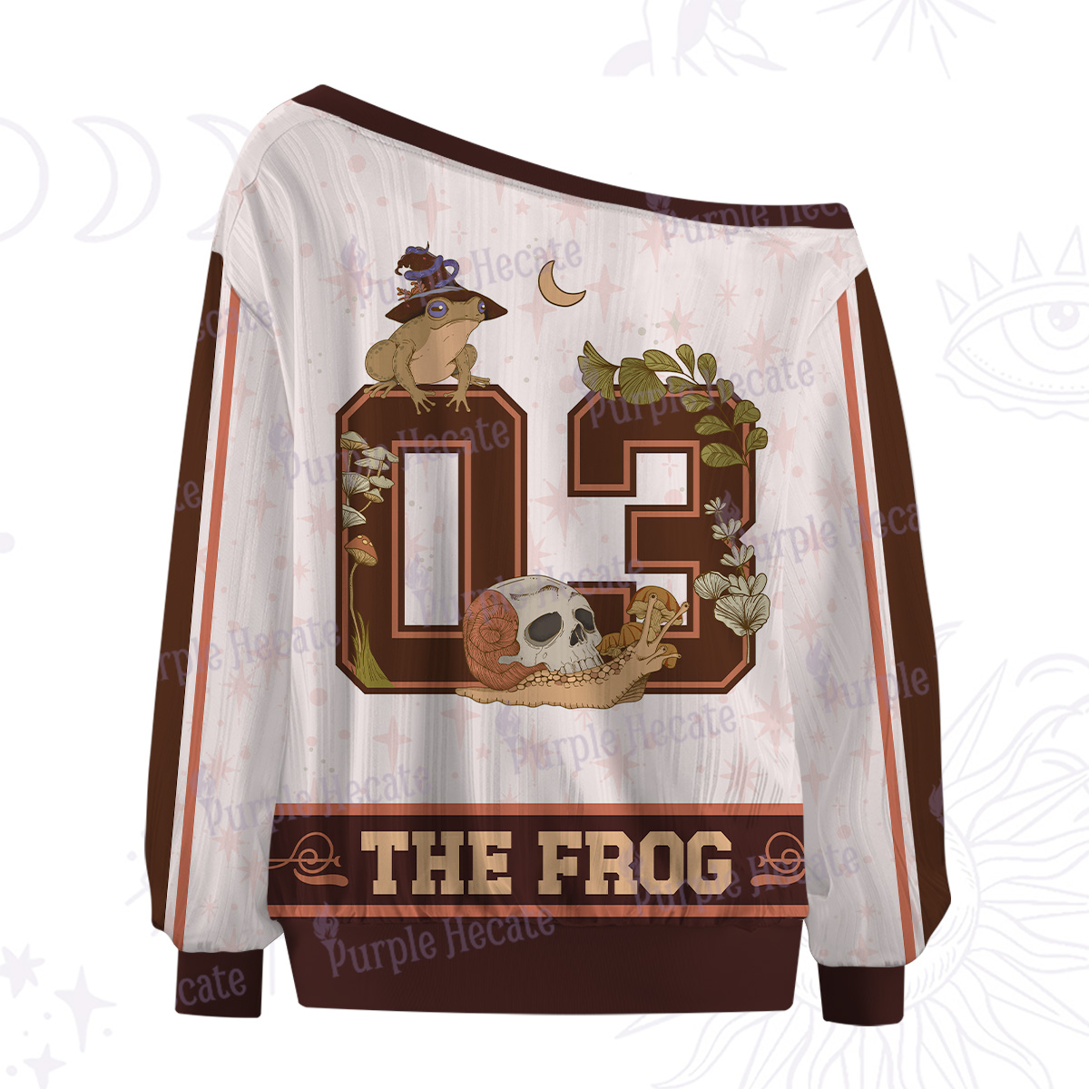 Purplehecate The Frog Off The Shoulder Graphic Jersey