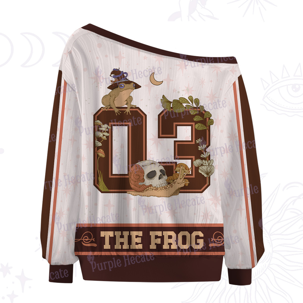 Purplehecate The Frog Off The Shoulder Graphic Jersey