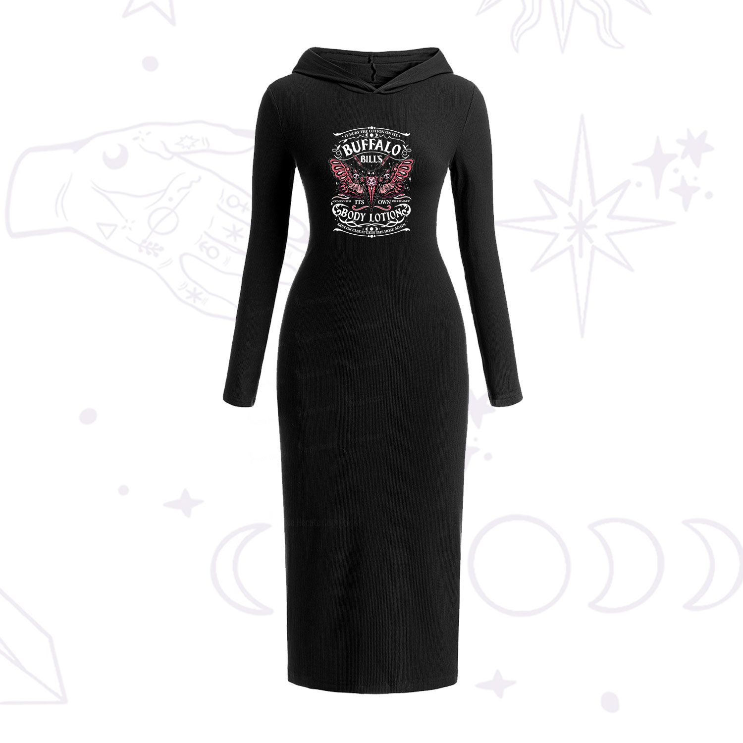 Purplehecate Moth Hunter's Lotion Hooded Knit Dress