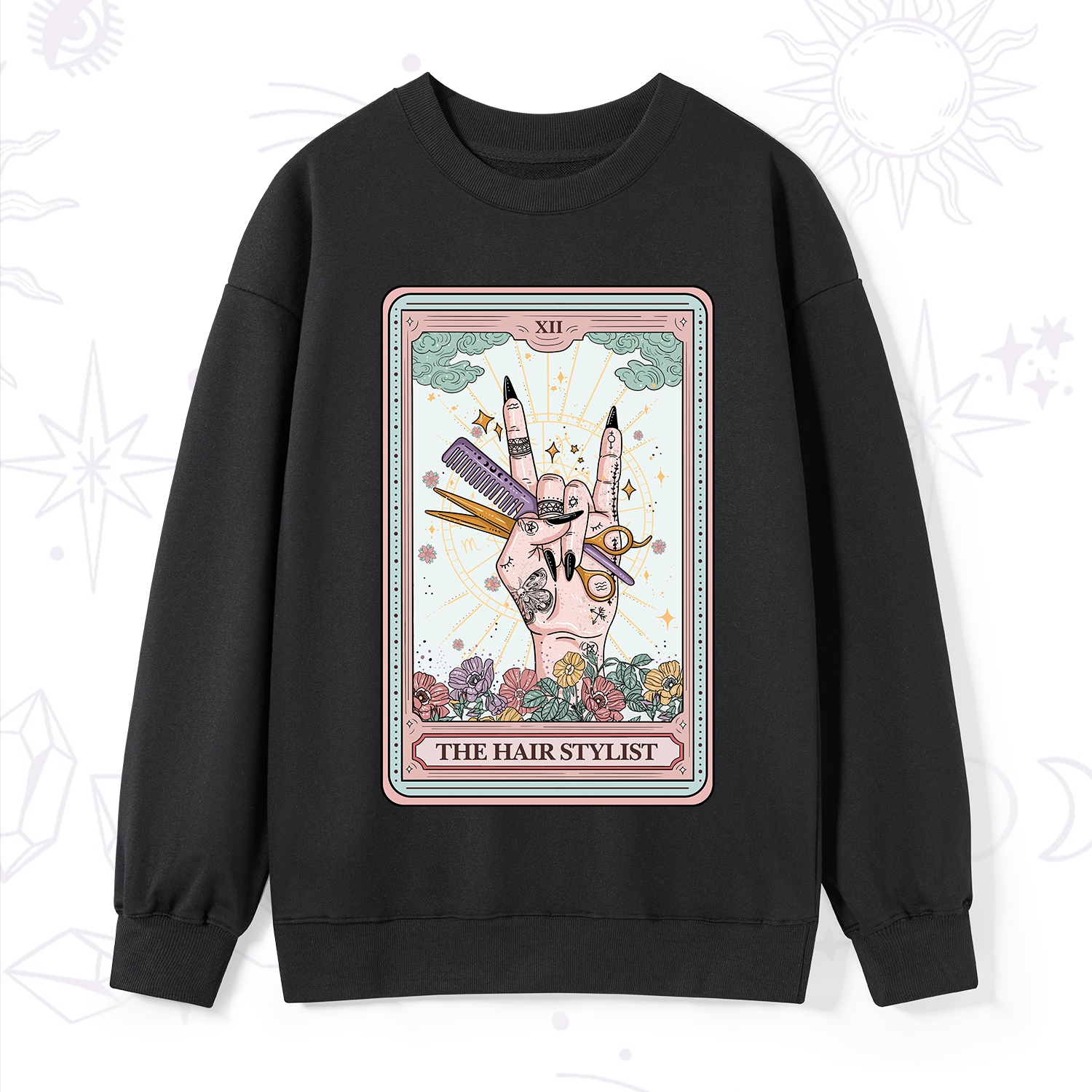 Purplehecate The Hair Stylist Tarot Sweatshirt