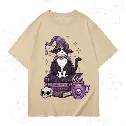 Purplehecate Witchy Cat Spell Books T-Shirt