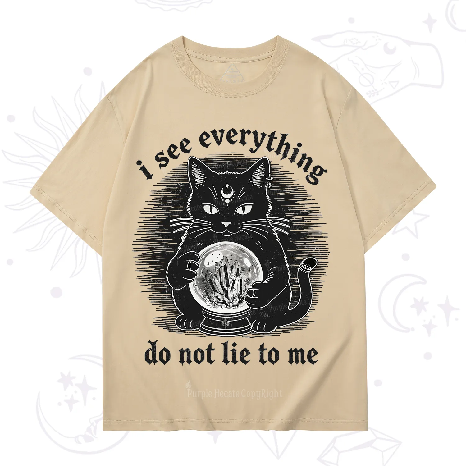 Purplehecate All Seeing Cat T-Shirt