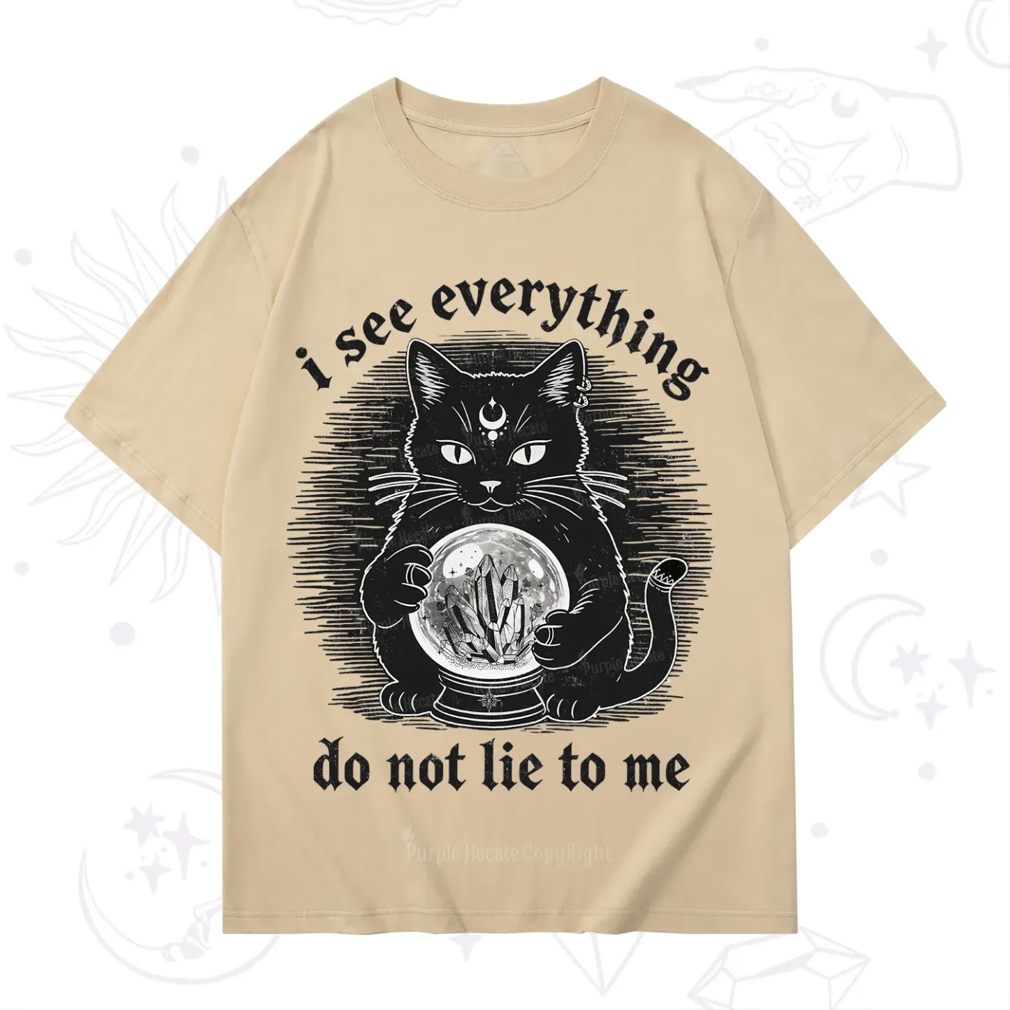 Purplehecate All Seeing Cat T-Shirt