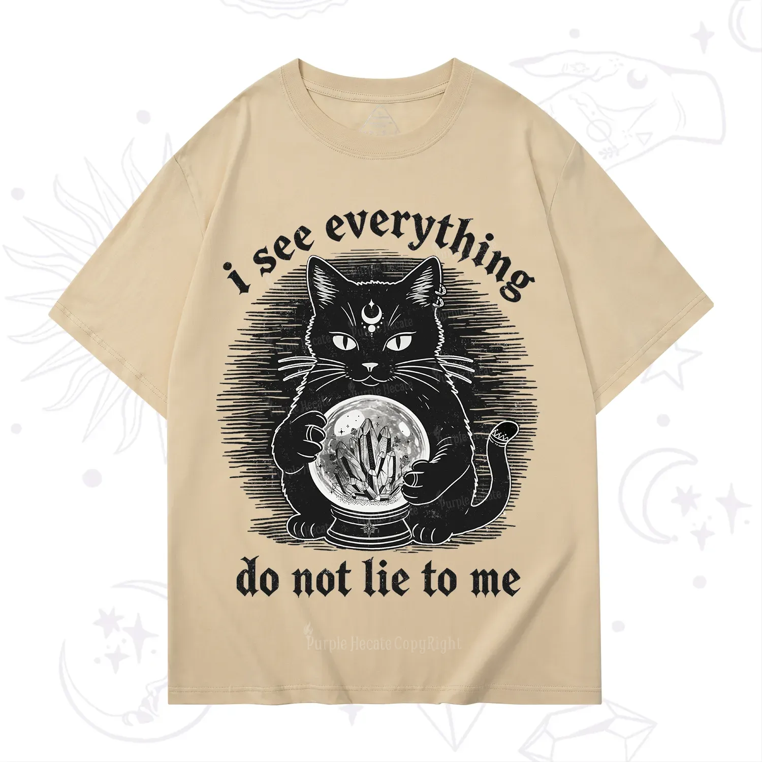 Purplehecate All Seeing Cat T-Shirt