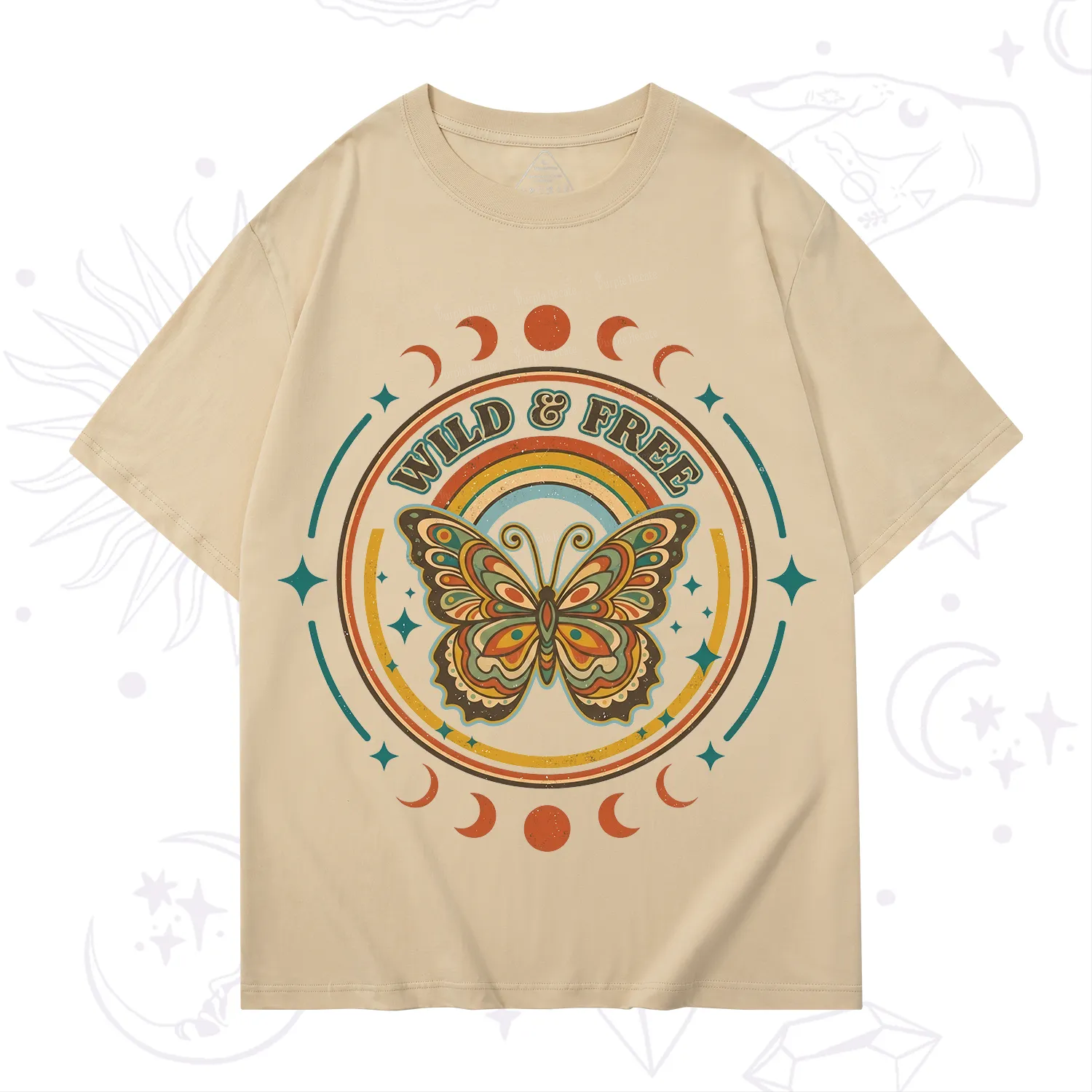 Purplehecate Wild?And?Free?Butterfly T-Shirt