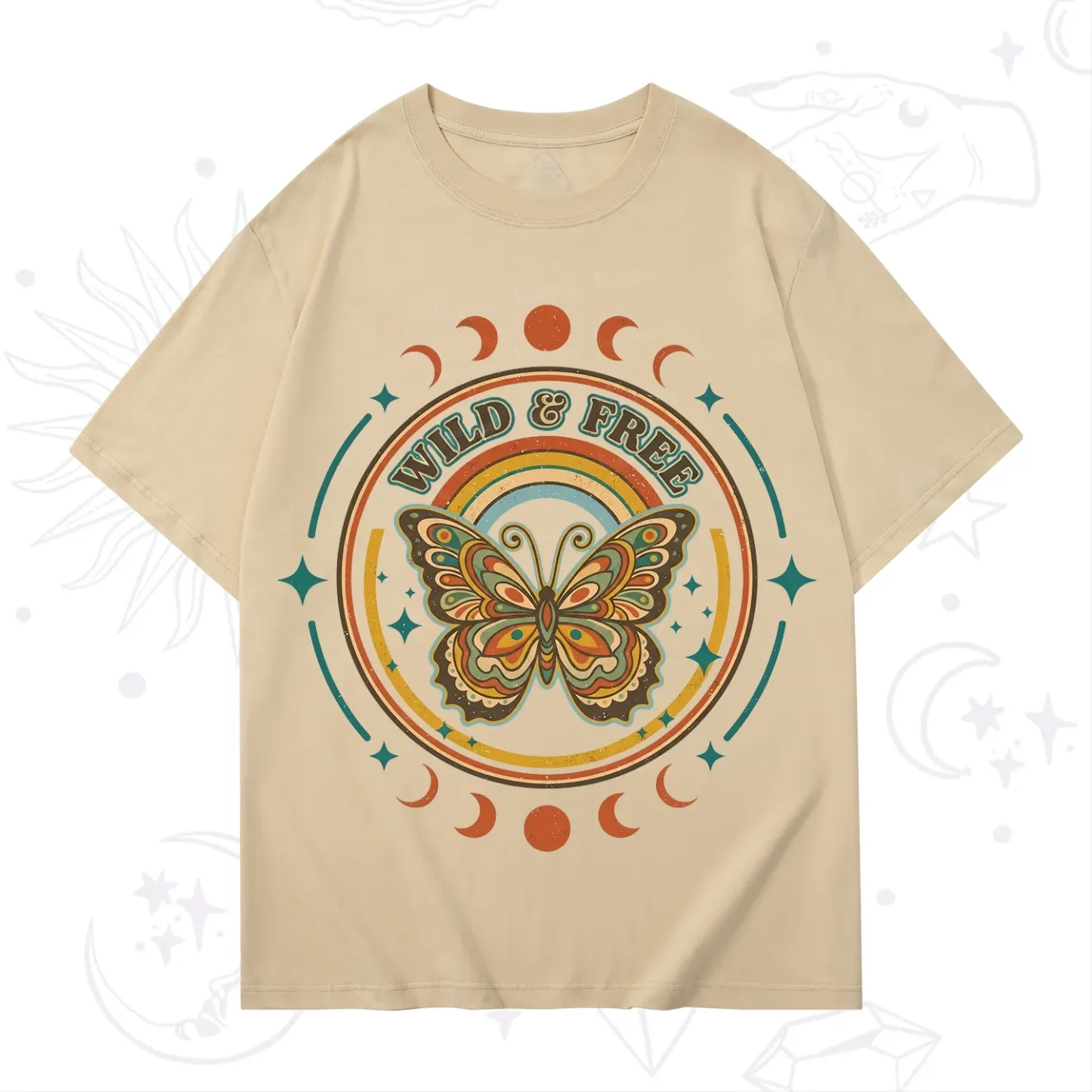 Purplehecate Wild?And?Free?Butterfly T-Shirt