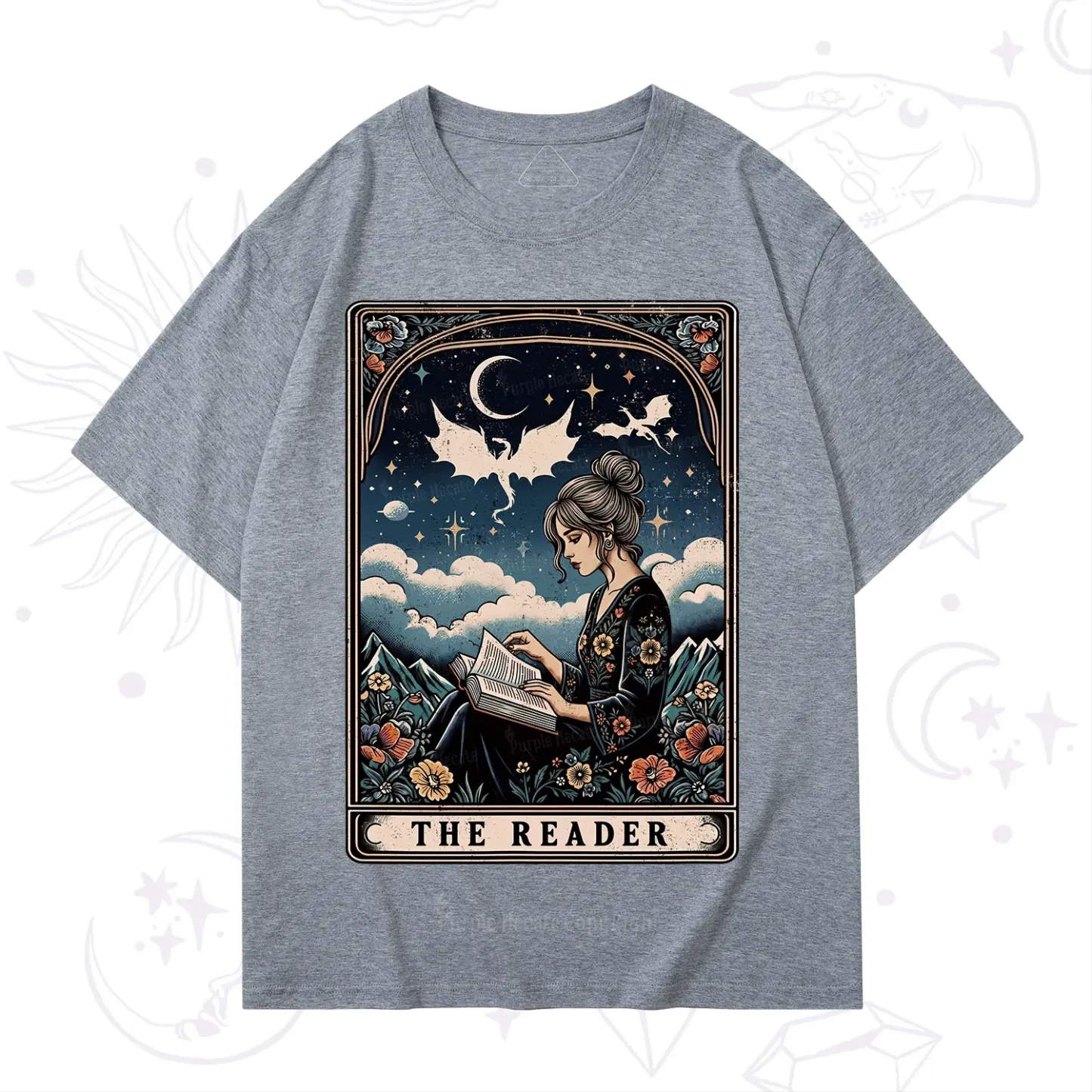 Purplehecate The Reader Tarot Mystic Night T-Shirt