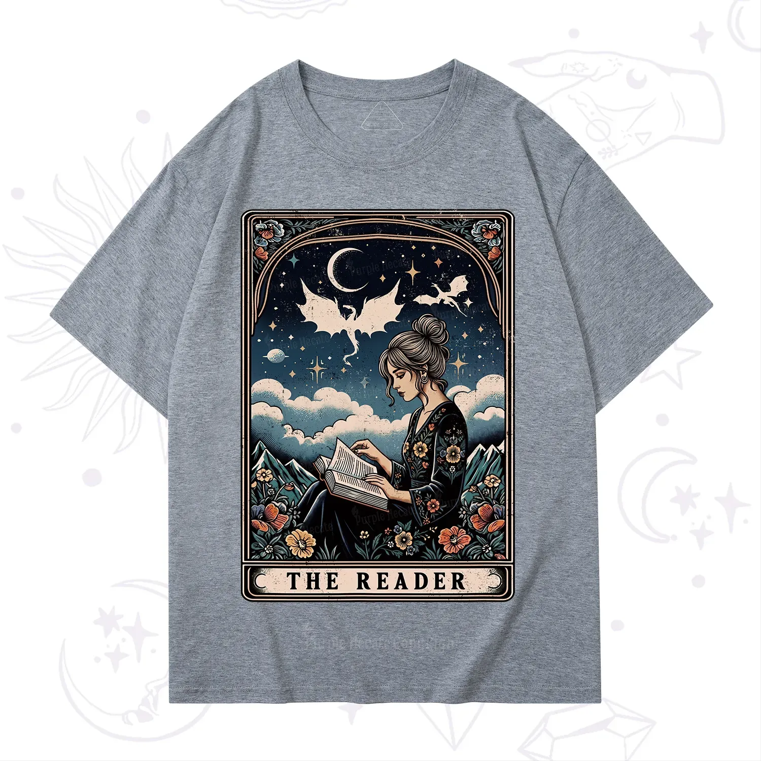 Purplehecate The Reader Tarot Mystic Night T-Shirt
