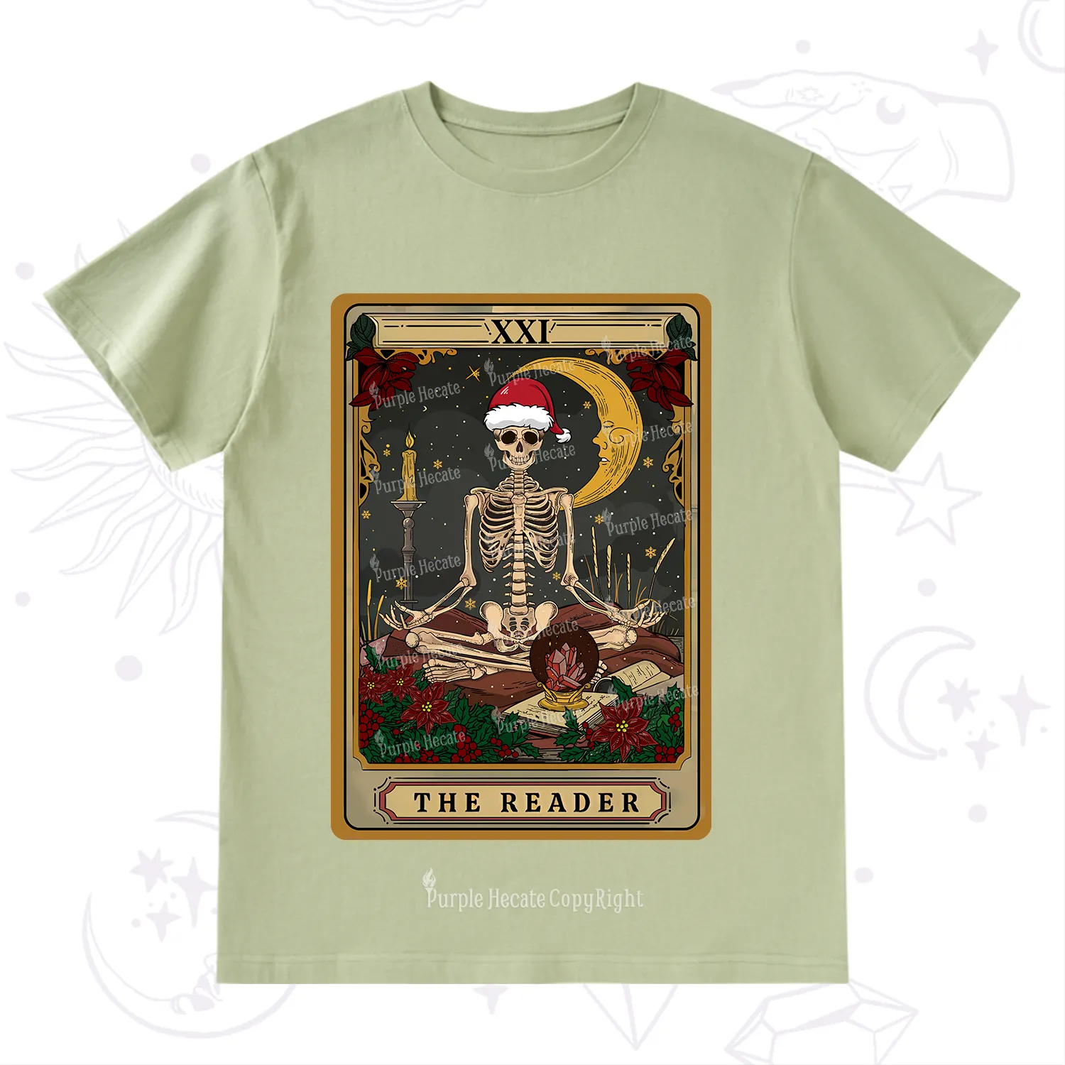 Purplehecate The Reader Tarot Christmas T-Shirt