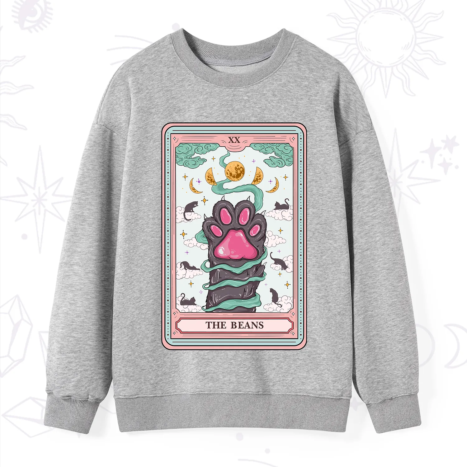 Purplehecate The Beans Cat Tarot Sweatshirt