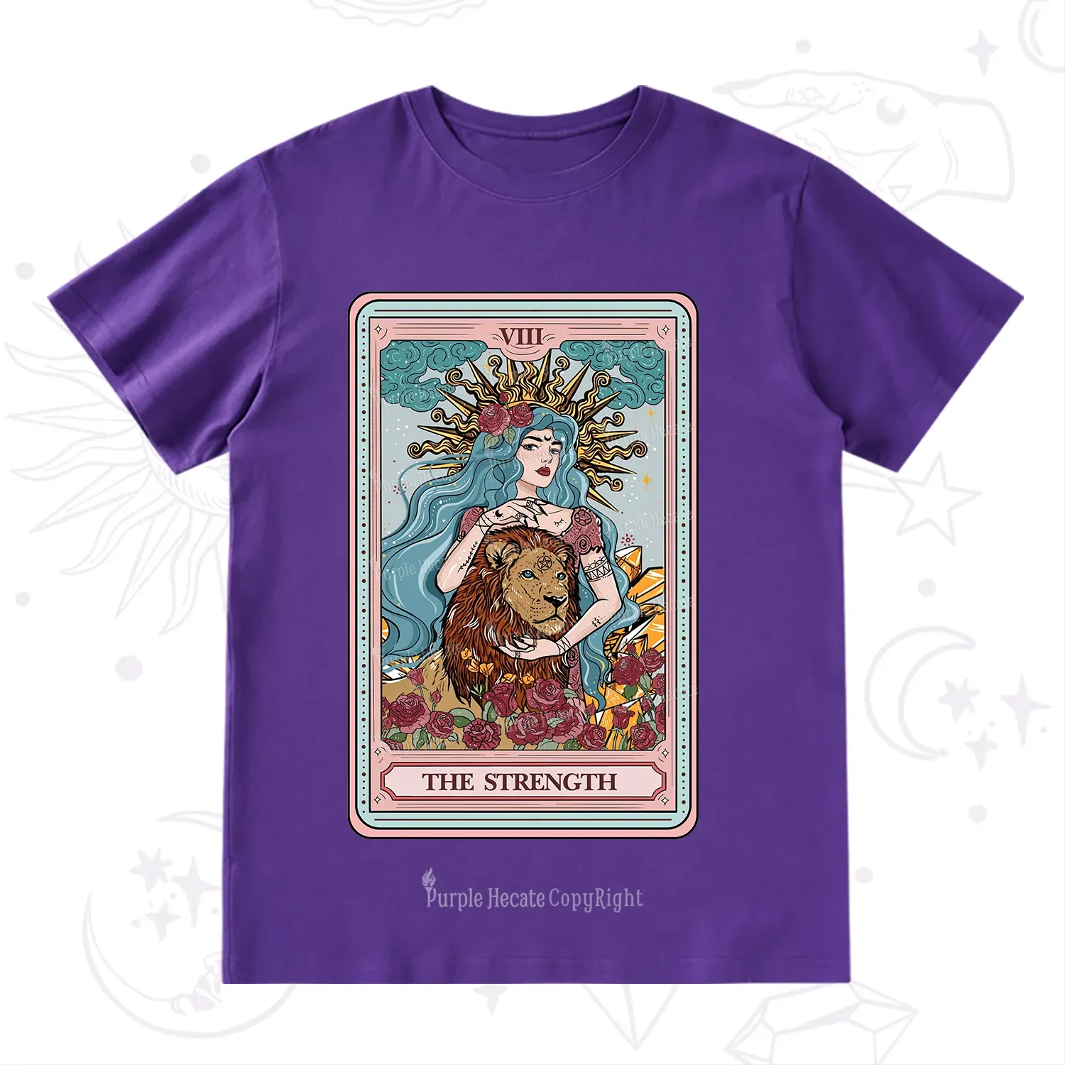 Purplehecate The Strength Tarot Card T-Shirt