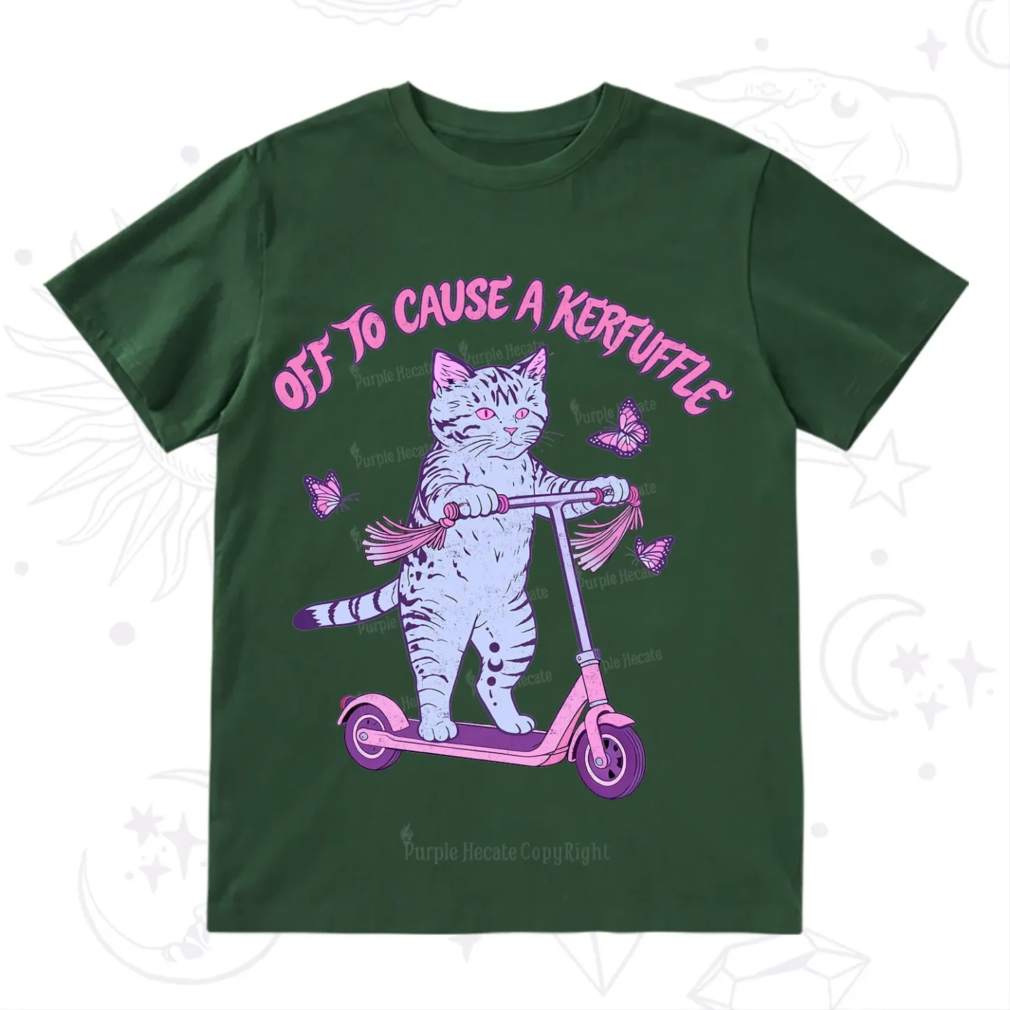Purplehecate Off To Cause A Kerfuffle Cat T-Shirt