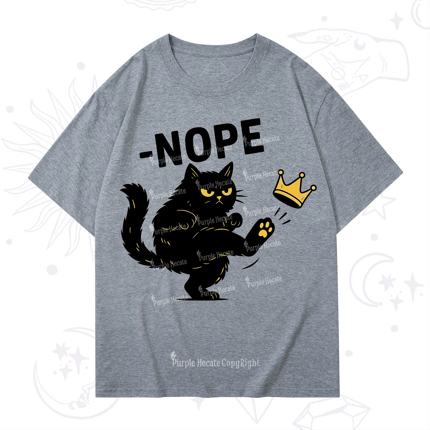 Purplehecate No Kings Black Cat T-Shirt