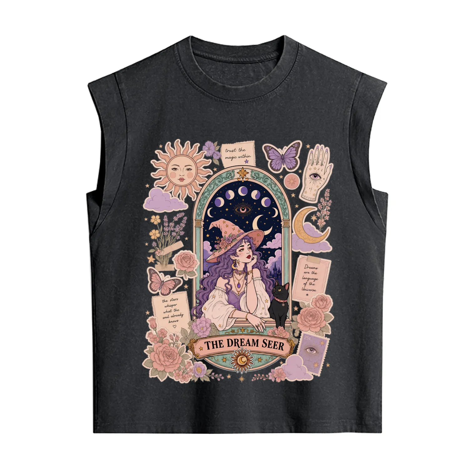 Purplehecate The Dream Seer Witch Vintage Washed Tank