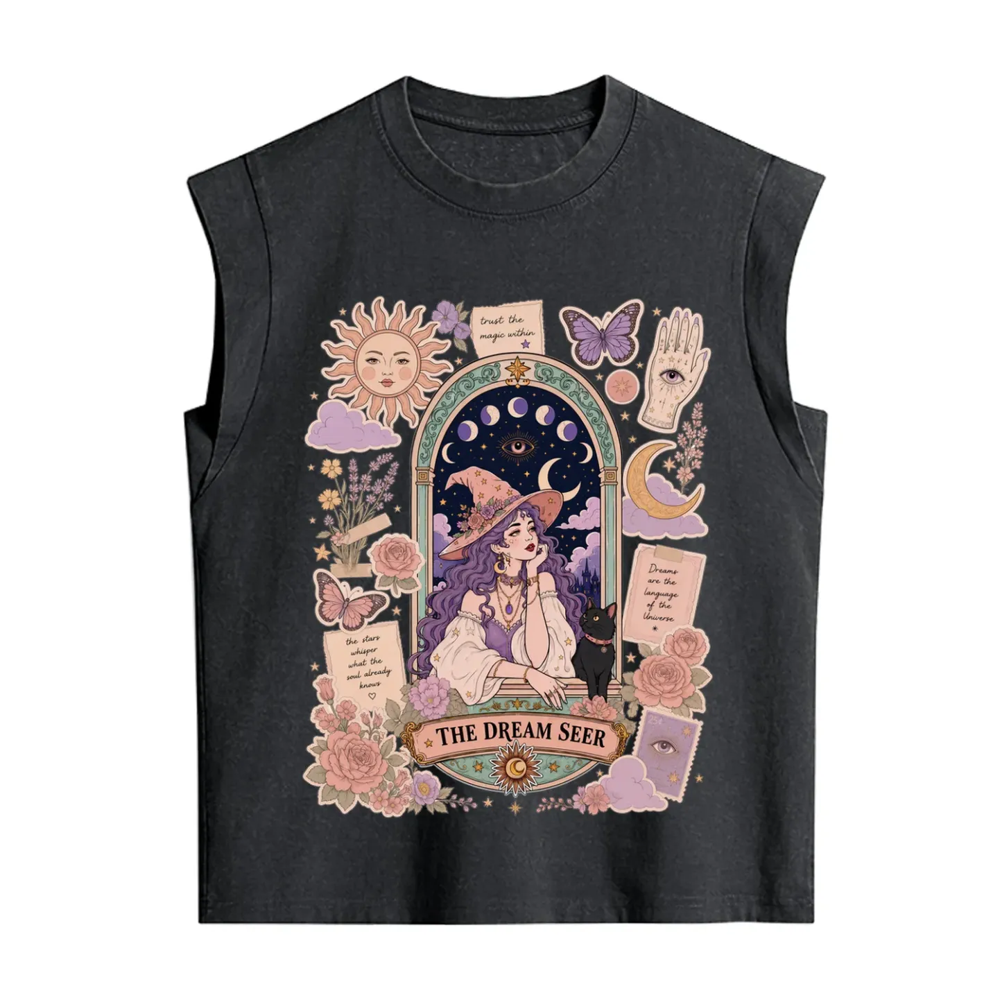 Purplehecate The Dream Seer Witch Vintage Washed Tank