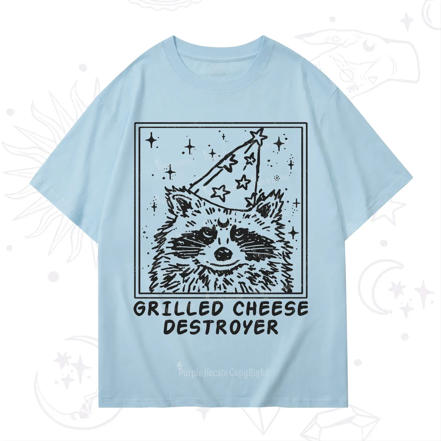 Purplehecate Grilled Cheese Destroyer Raccoon T-Shirt