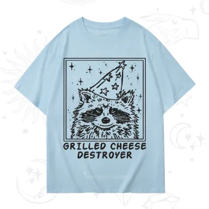 Purplehecate Grilled Cheese Destroyer Raccoon T-Shirt