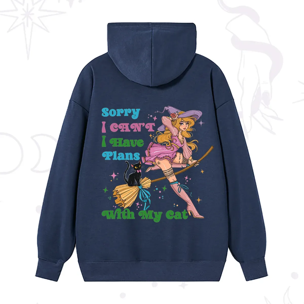 PurplehecateSorry I Can’t I Have Plans With My Cat Hoodie