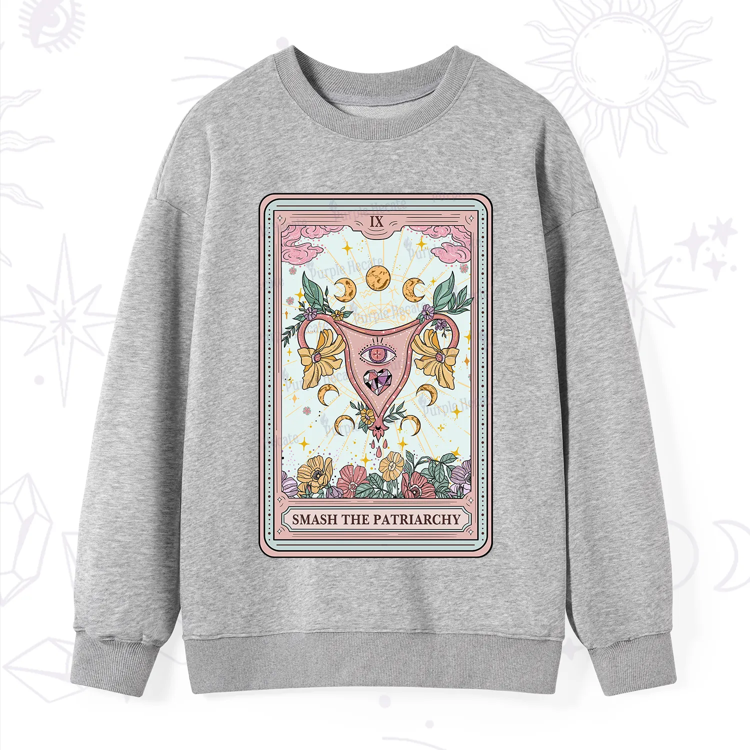 Purplehecate The Smash the Patriarchy Tarot Sweatshirt