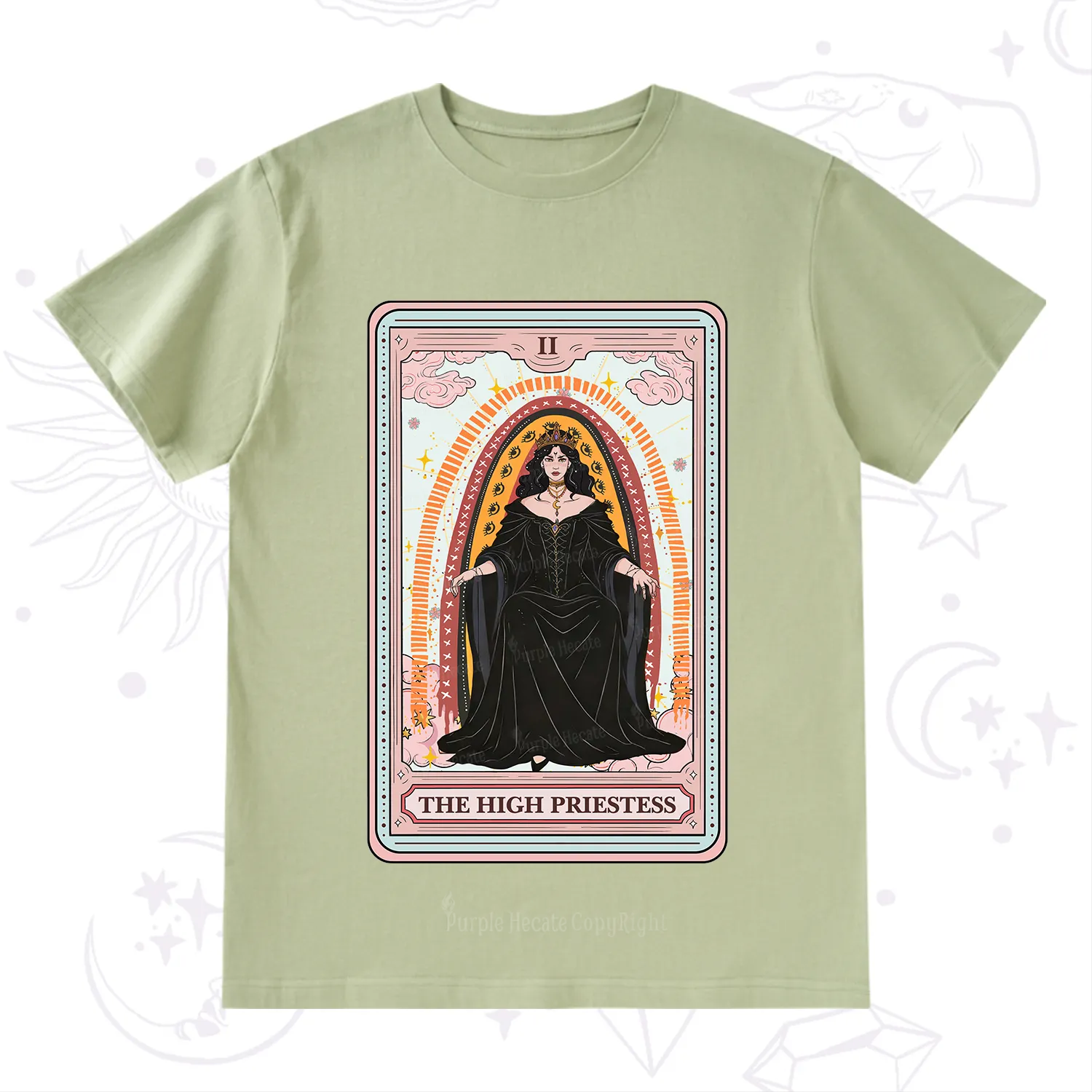 Purplehecate The High Priestess Tarot T-Shirt