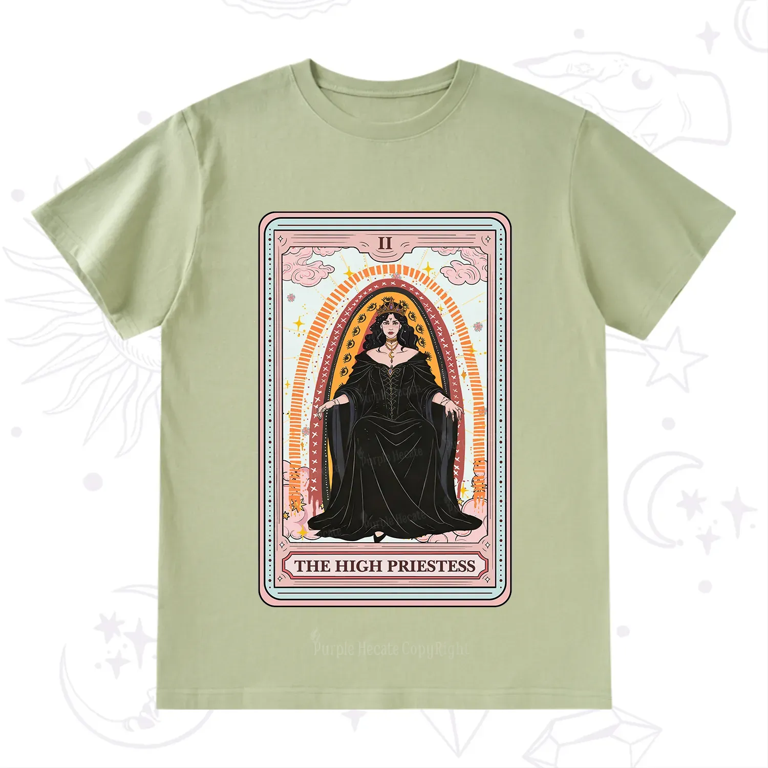 Purplehecate The High Priestess Tarot T-Shirt