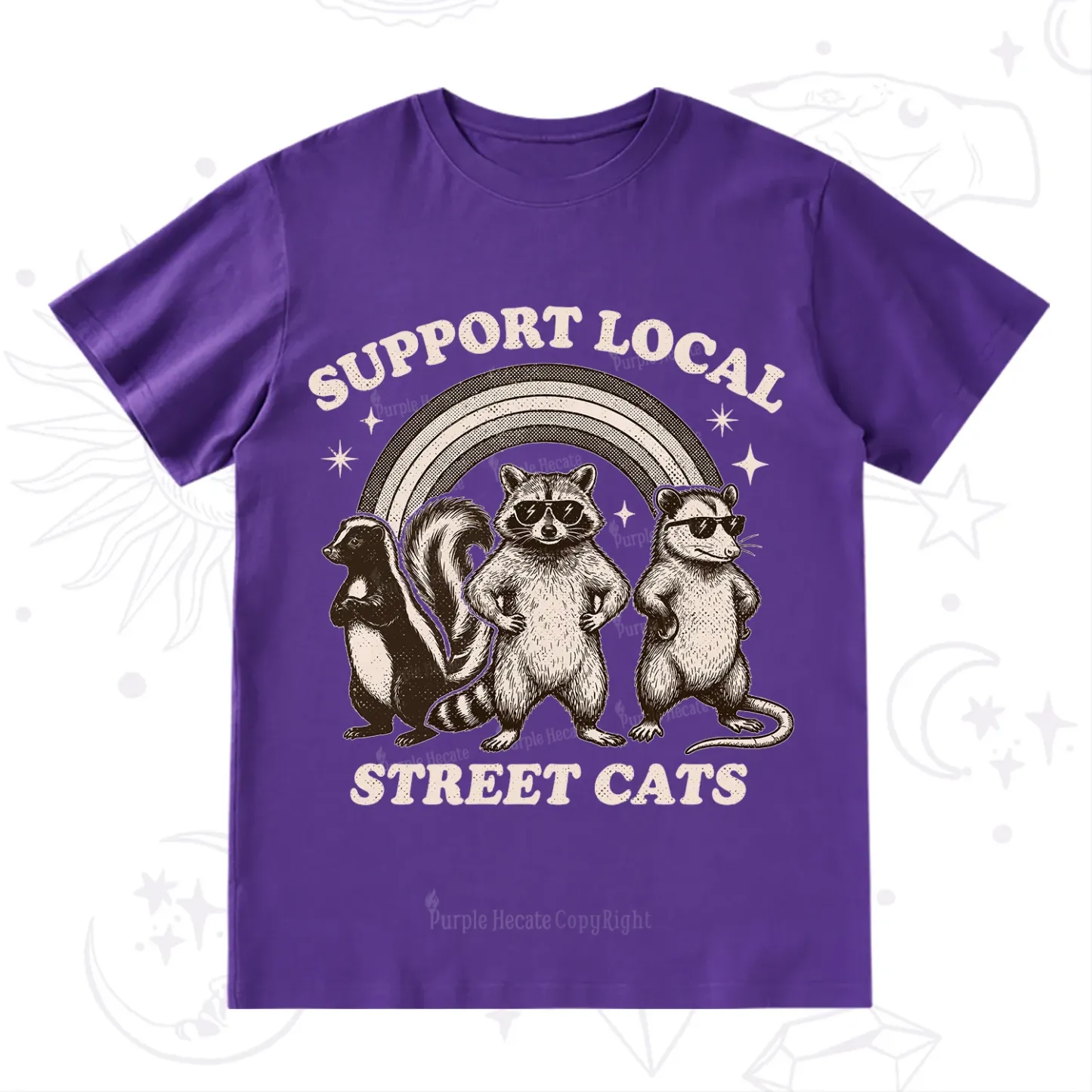 Purplehecate Support your local street cats T-Shirt