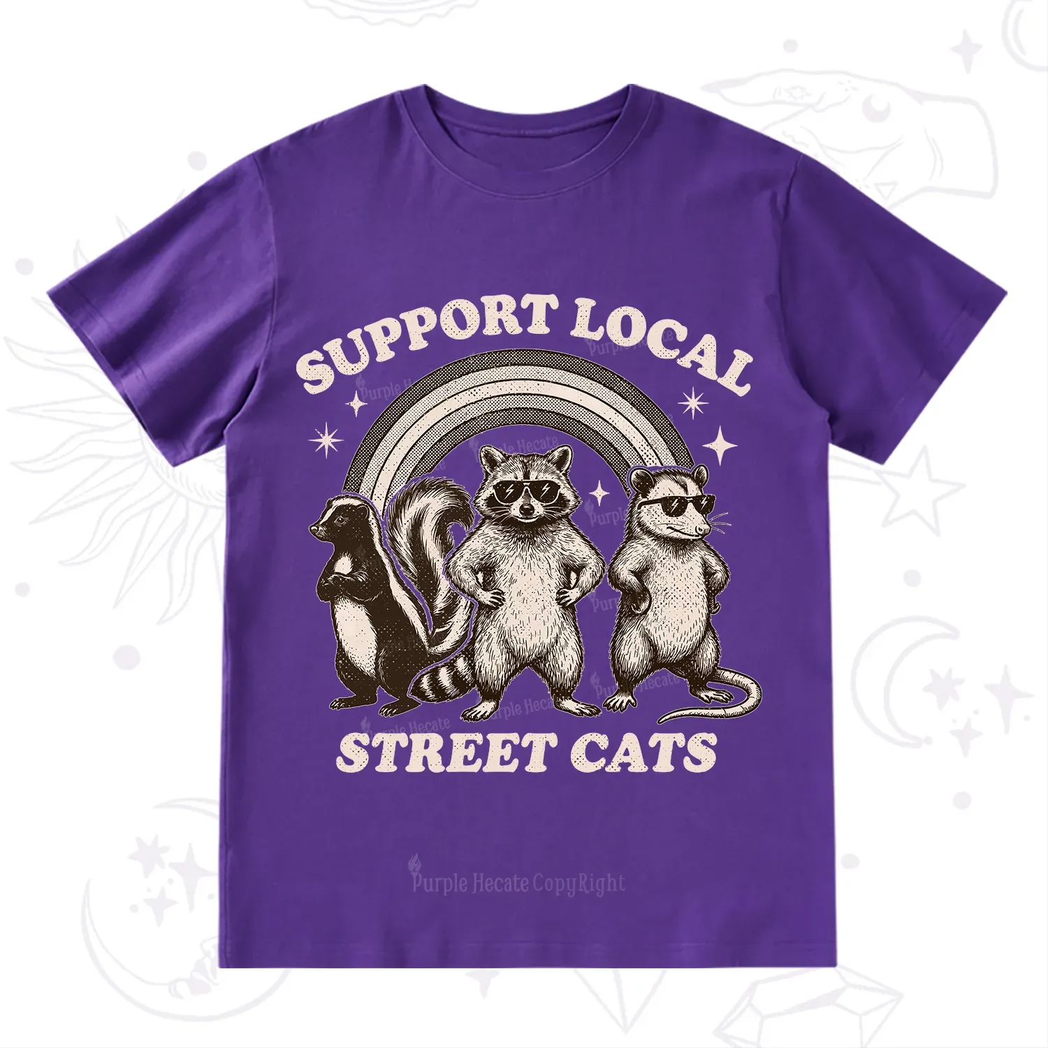 Purplehecate Support your local street cats T-Shirt