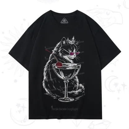 Purplehecate Martini Queen Cat T-Shirt