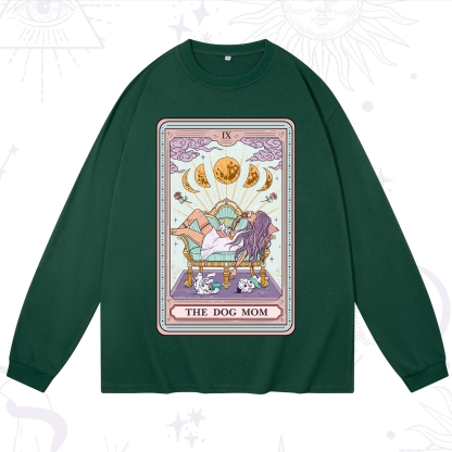 Purplehecate The Dog Mom Tarot Card Long Sleeve T-Shirt