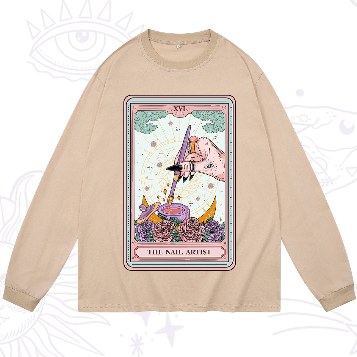 Purplehecate The Nail Artsit Tarot Card Long Sleeve T-Shirt