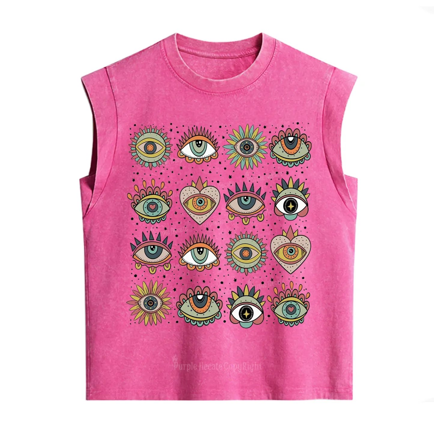 [Copy]Purplehecate The Team Trash Raccoon & Possum Tarot Vintage Washed Tank