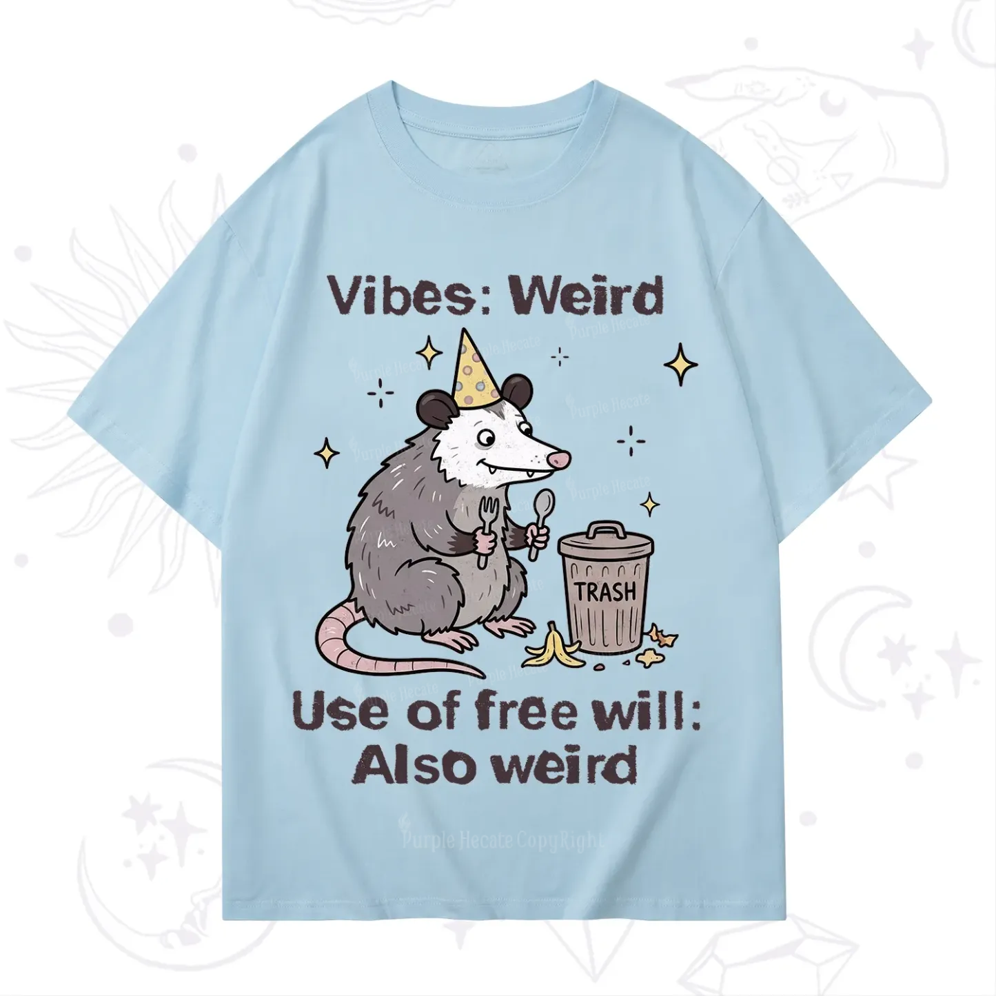 Purplehecate Weird Vibes Only Opossum T-Shirt