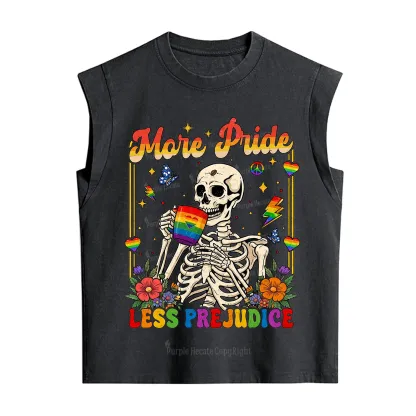 Purplehecate More Pride Less Prejudice Skeleton Vintage Washed Tank