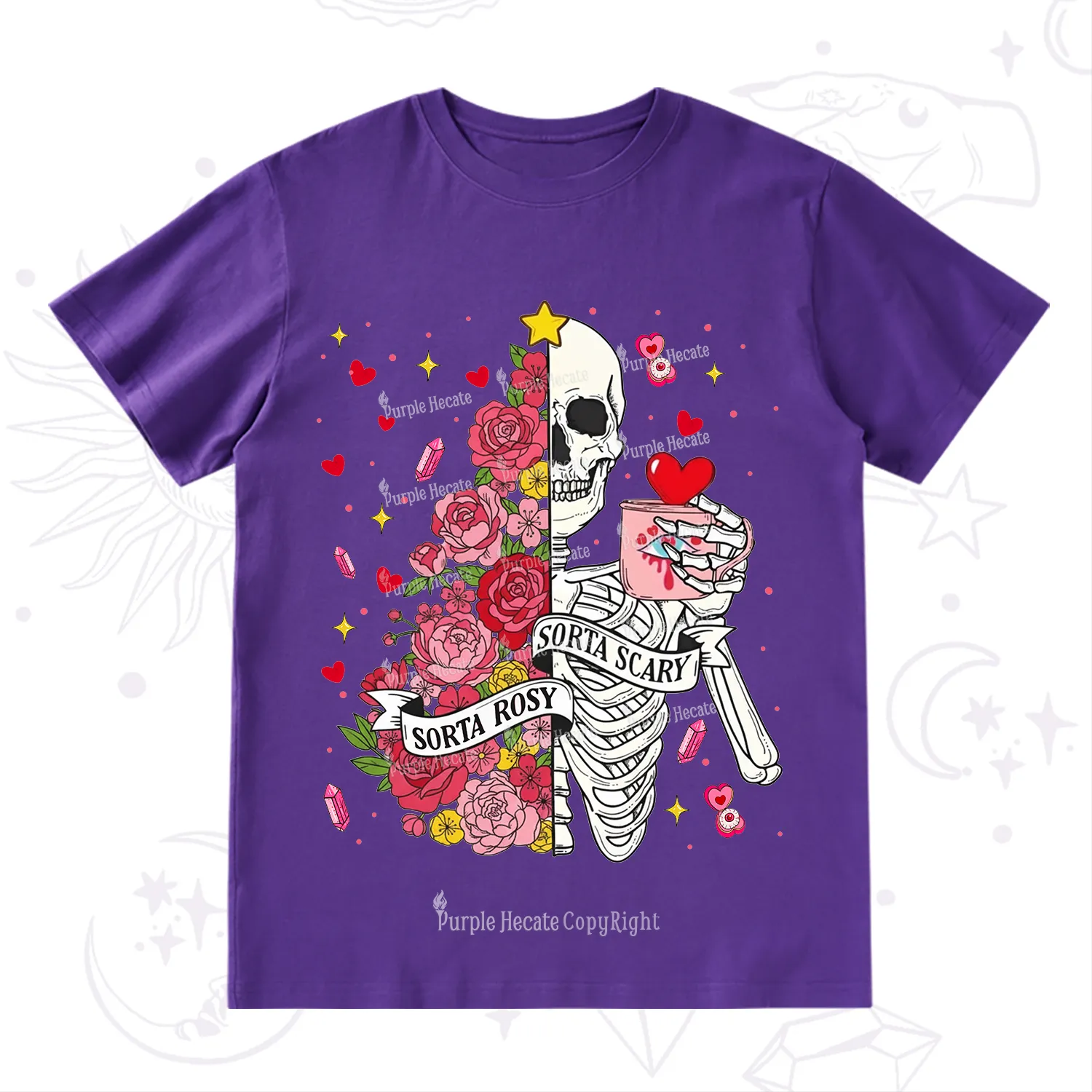 Purplehecate Sorta Rosy Sorta Scary Valentine T-Shirt