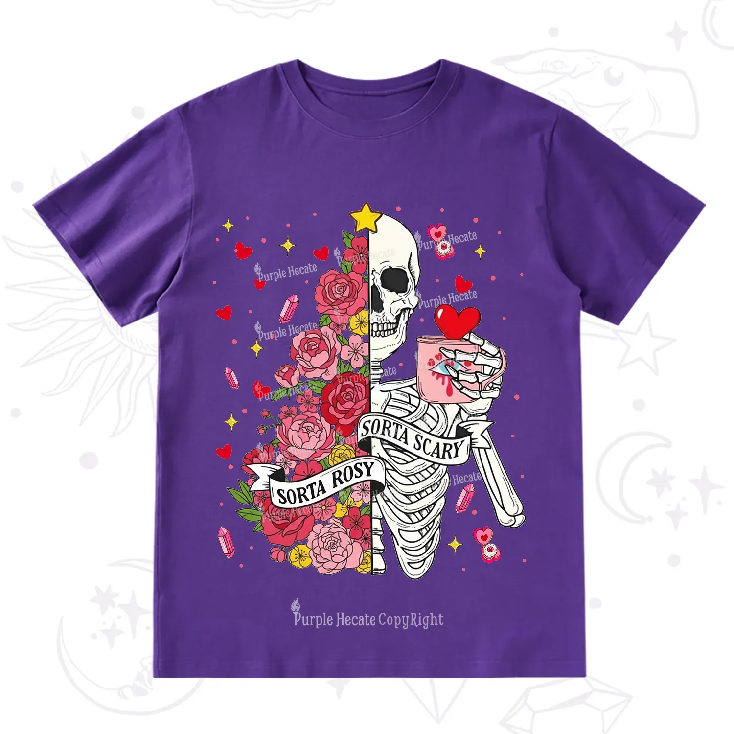 Purplehecate Sorta Rosy Sorta Scary Valentine T-Shirt