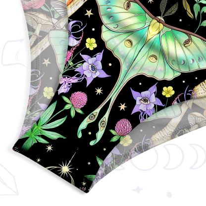 Purplehecate Mystic Lunar Moth Herbal Forest One-Piece Swimsuit