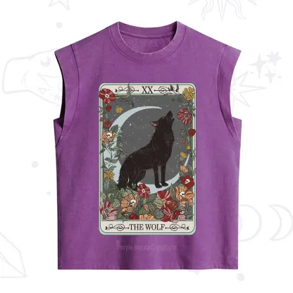 Purplehecate The Wolf Tarot Vintage Washed Tank